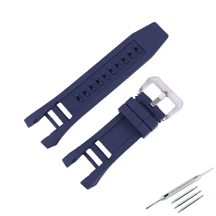 Accessoires de boucle de bracelet de montre en caoutchouc pour hommes
