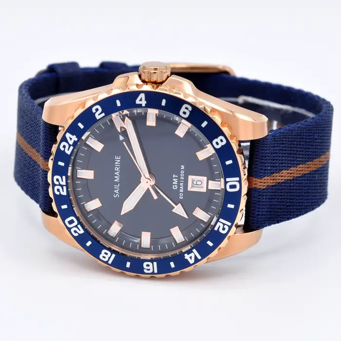 Montre décontractée pour homme de qualité supérieure en or rose