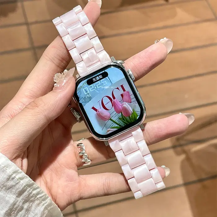 Bracelet transparent arc-en-ciel pour Apple Watch série 10 9 8 7 se 6 5 4 3