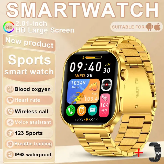 Montre connectée LIGE originale pour hommes et femmes, appels sans fil, assistant vocal, suivi de la santé et de la forme physique, étanche, modes multisports