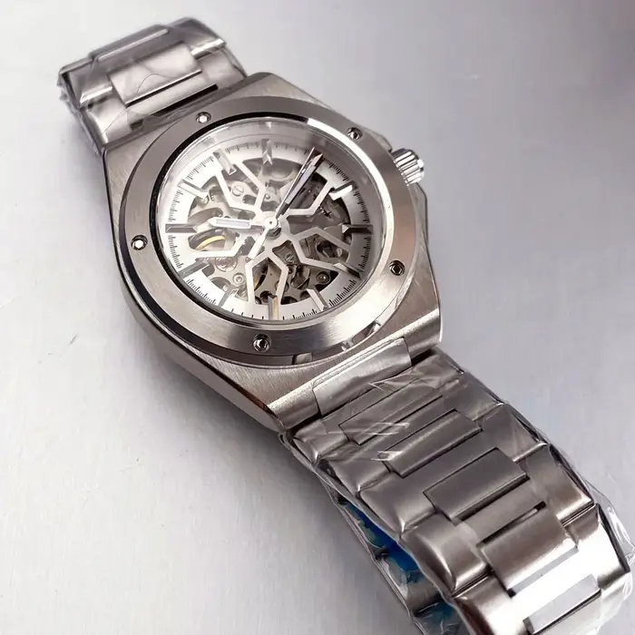Tandorio noir blanc cadran squelette ingénieur Style montre mécanique pour hommes verre saphir 100m étanche NH70 montres automatiques