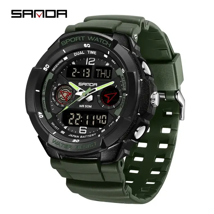 Montre électronique pour étudiants coréens SANDA Top 6197