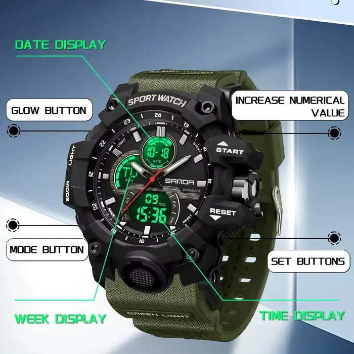 Montre-bracelet analogique à quartz pour homme