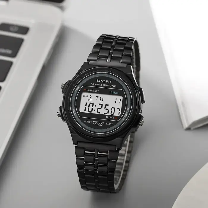 Montre électronique LED pour femmes, décontractée