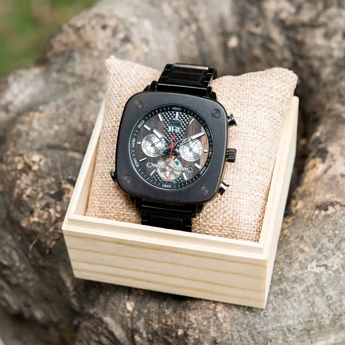 BOBO BIRD-Montre mécanique en bois pour homme