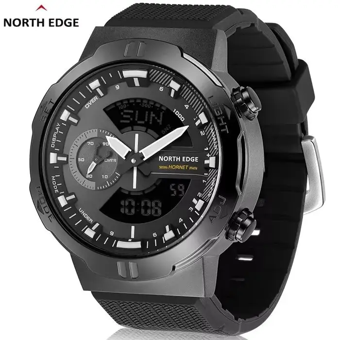 NORTH EDGE 2022 HORNET montre numérique pour hommes course à pied cyclisme montres de sport étanche 50M heure mondiale vitesse illuminateur montre-bracelet