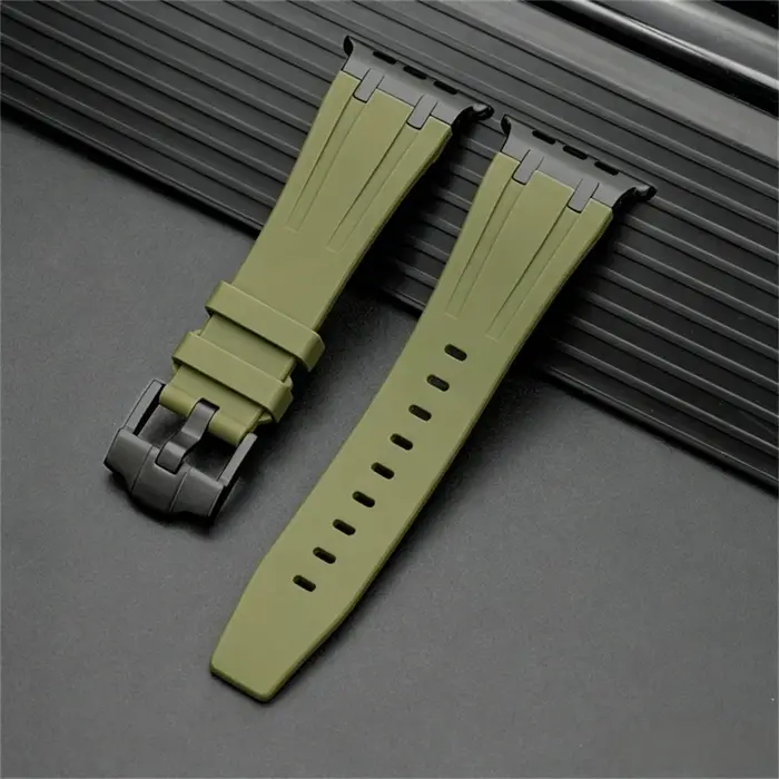Bracelet en silicone pour Apple Watch Ultra 49mm, bracelet sport en caoutchouc pour iWatch 11 10 9 8 7 6 5 4 SE 42mm 44mm 45mm 41mm 40mm 46mm