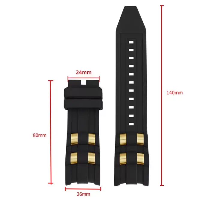 Bracelet de montre en silicone pour Invicta Pro Diver
