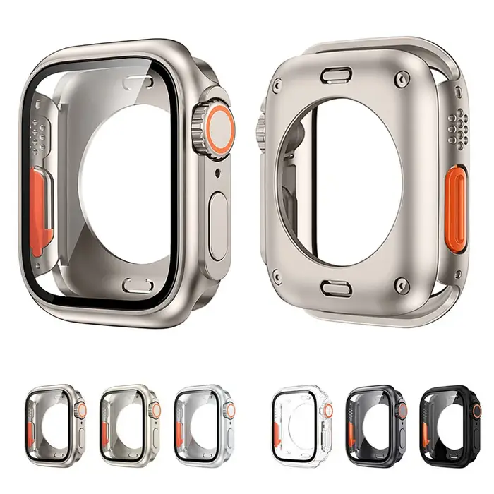 Changer vers Ultra protecteur d'écran en verre + étui pour Apple Watch 11 10 9 8 7 45mm 41mm 44mm 40mm IWatch S10 42mm 46mm couverture rigide PC