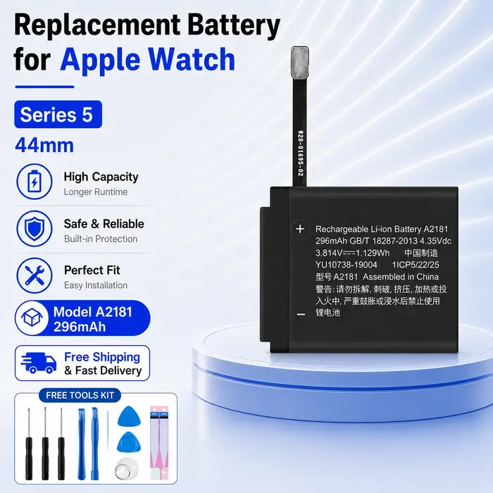 Batterie de remplacement pour Apple Watch Series 1/2/3/4/5 SE2 38/40/42/44/45MM iWatch