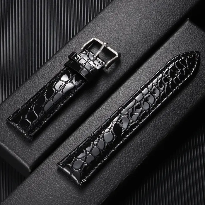 Bracelet de montre à motif crocodile, 12mm, 14mm, 16mm, 18mm, 19mm, 20mm, 22mm, bracelets de montre 