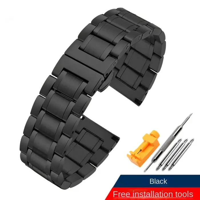 Bracelet de montre en acier inoxydable fin pour hommes et femmes