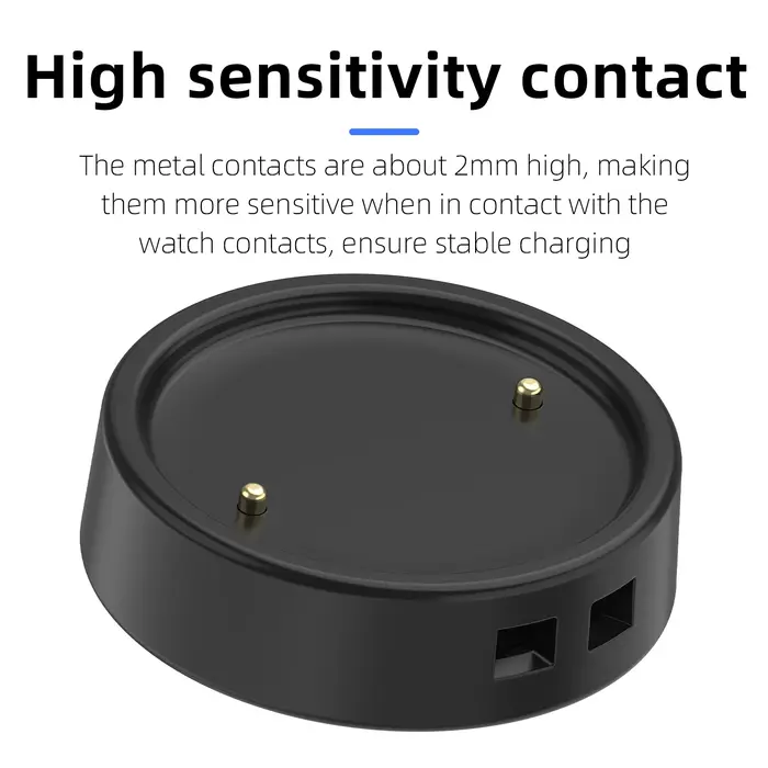 Chargeur de montre connectée USB de remplacement pour Amazfit Active2/GTR3/GTS3/GTR4/GTS4