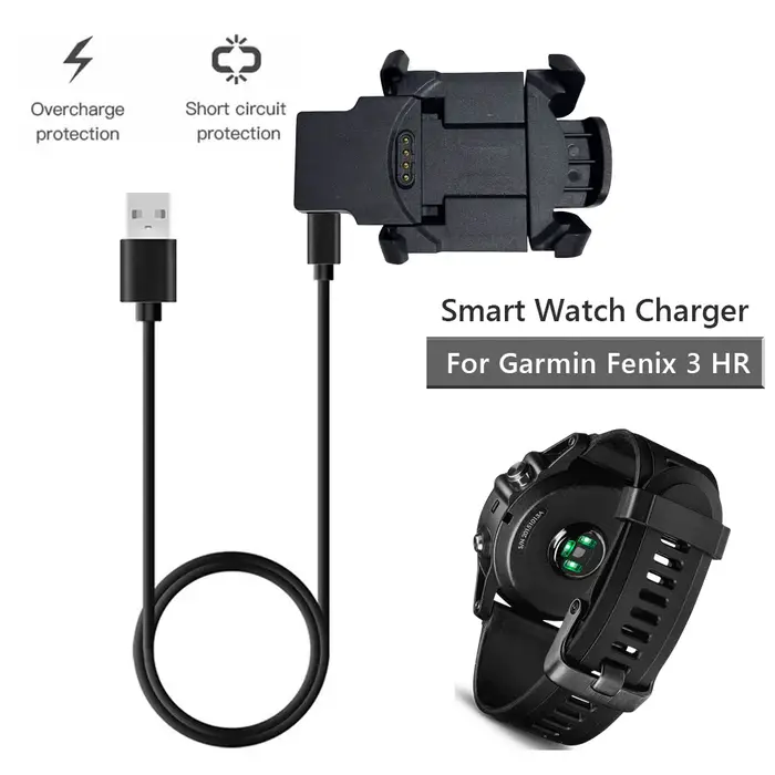 Chargeur à clip pour montre de sport Garmin Fenix 3/Fenix 3 HR
