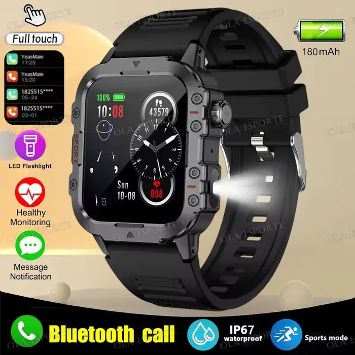 Nouvelle montre intelligente militaire 2025 pour hommes