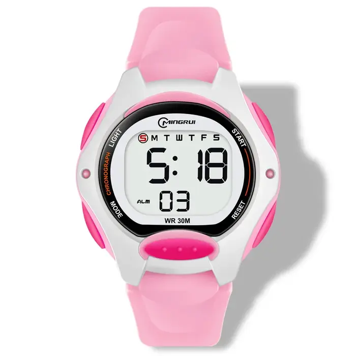 Montre numérique étanche pour enfants, pour filles et garçons, LCD noir, électronique, Sport, réveil, cadeaux