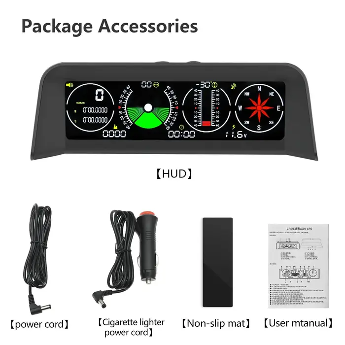 Compteur de vitesse GPS X90 multifonction numérique HUD affichage tête haute