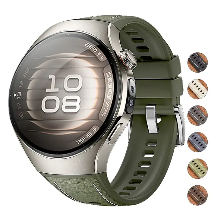 Bracelet en cuir de luxe pour Huawei Watch 5