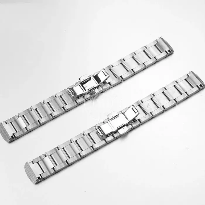 Bracelet de montre en acier à extrémité incurvée solide