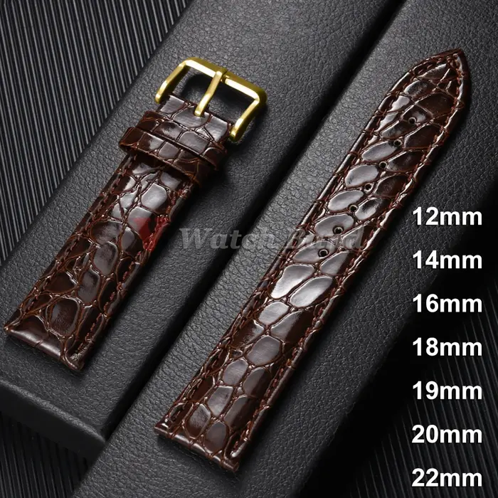 Bracelet de montre à motif crocodile