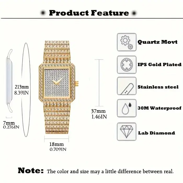 Diamant femmes montres montre en or dames