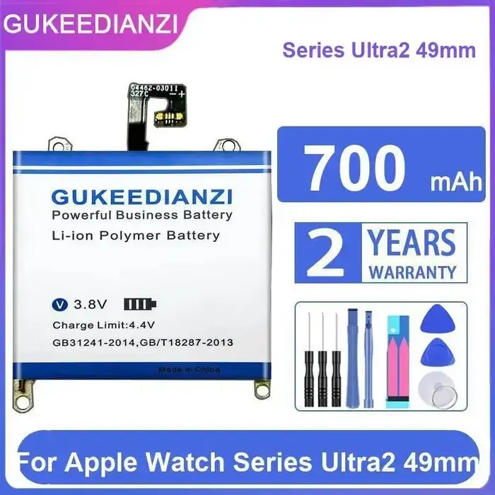Batterie Ultra GPS 300-700 mAh pour Apple Watch Series 41MM 44MM 45MM SE SE2 1 2 3 4 5 6 7 8 9 40MM LTE 38MM 42MM