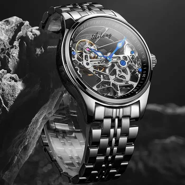 AILANG véritable Tourbillon montres hommes montre mécanique entièrement automatique marques de luxe étanche mode