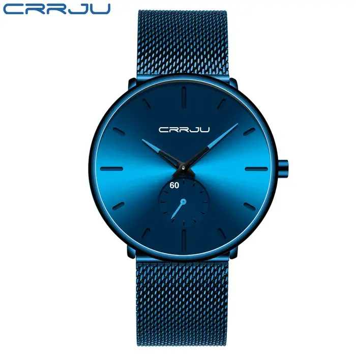 Montre à Quartz chronographe à grand cadran pour hommes
