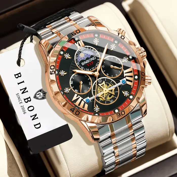 Montres à quartz BINBOND pour hommes