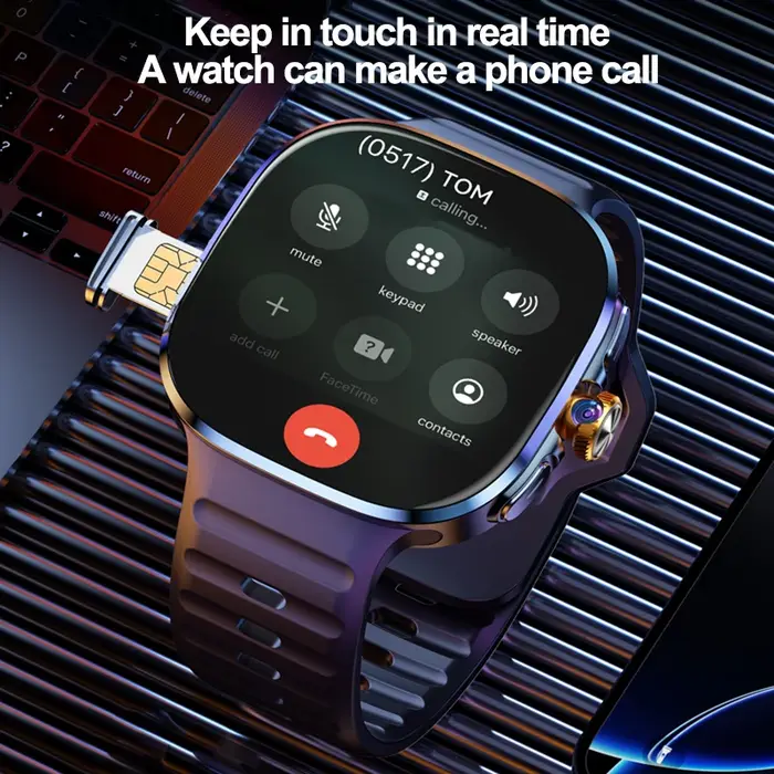 8GB + 128GB RAM 5G/4G Android 9.0 montre intelligente 2.4 pouces AMOLED 2100mah batterie 900W caméra GPS WIFI Google APPS télécharger Smartwatch