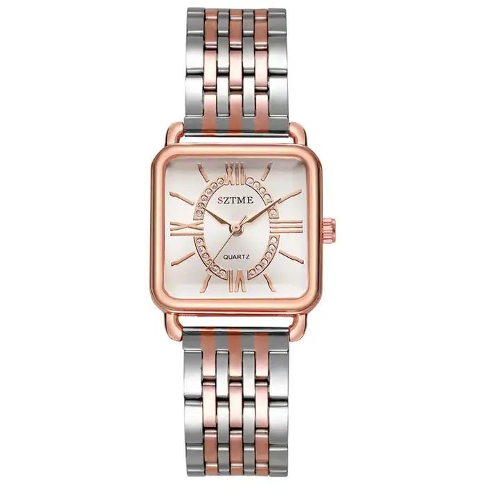 Montre carrée de luxe tendance pour femme de la marque SZTME