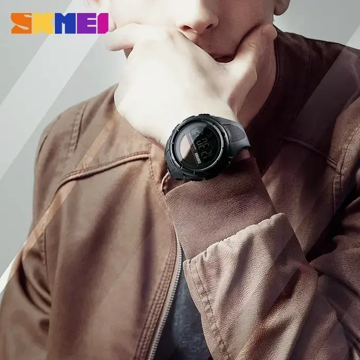 SKMEI 1405 Sport numérique hommes montres solaire pour l'alimentation alarme environnementale mâle horloge reloj hombre