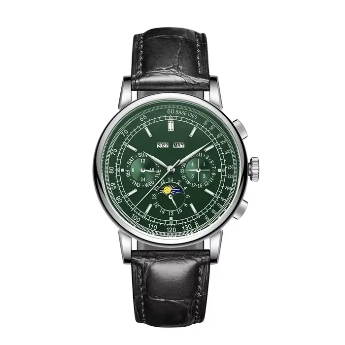 Logo personnalisé bricolage montres mécaniques automatiques pour homme d'affaires Multification Date jour mois année