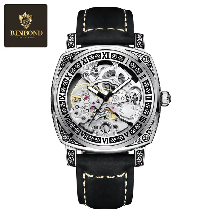 Montre mécanique automatique de luxe pour homme BINBOND