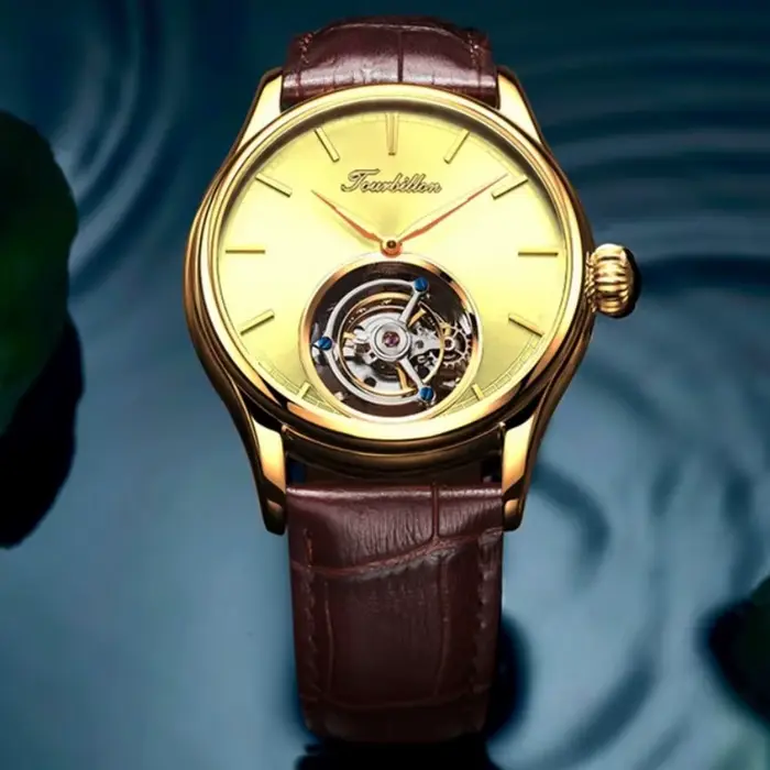 AESOP véritable Tourbillon montre mécanique pour hommes montre mécanique automatique verre saphir mo