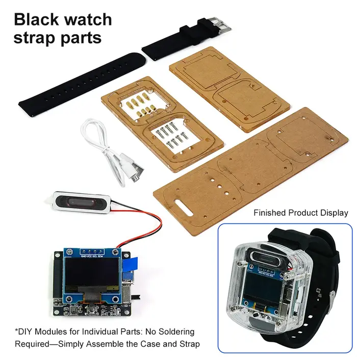 Xiaozhi AI montre vocale intelligente avec écran OLED 0.96 "Dialogue vocal AI Intelligent Kit de bri