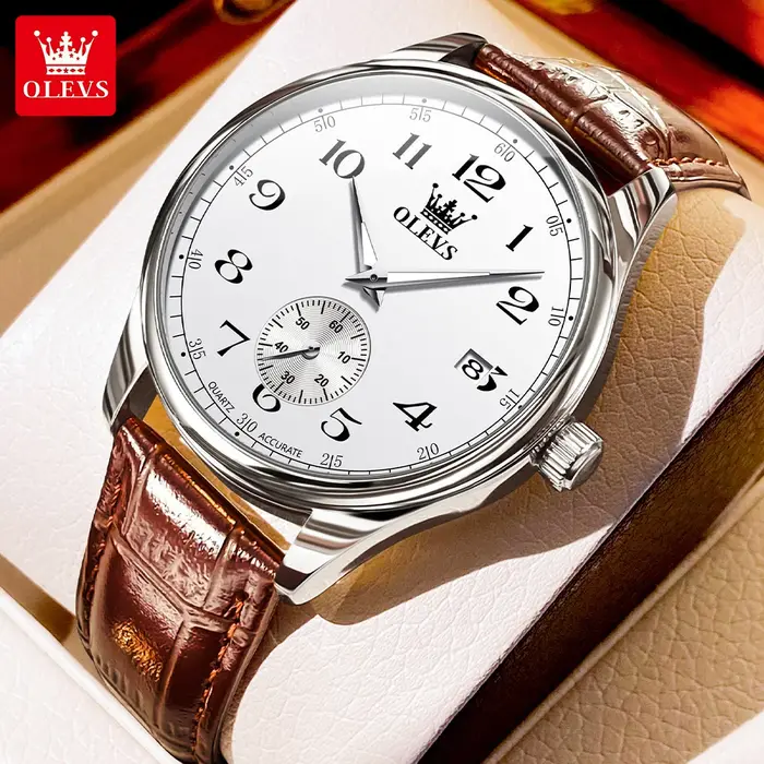 OLEVS 3622 classique numéro échelle montre à Quartz pour hommes haut de gamme de luxe mode montre-br