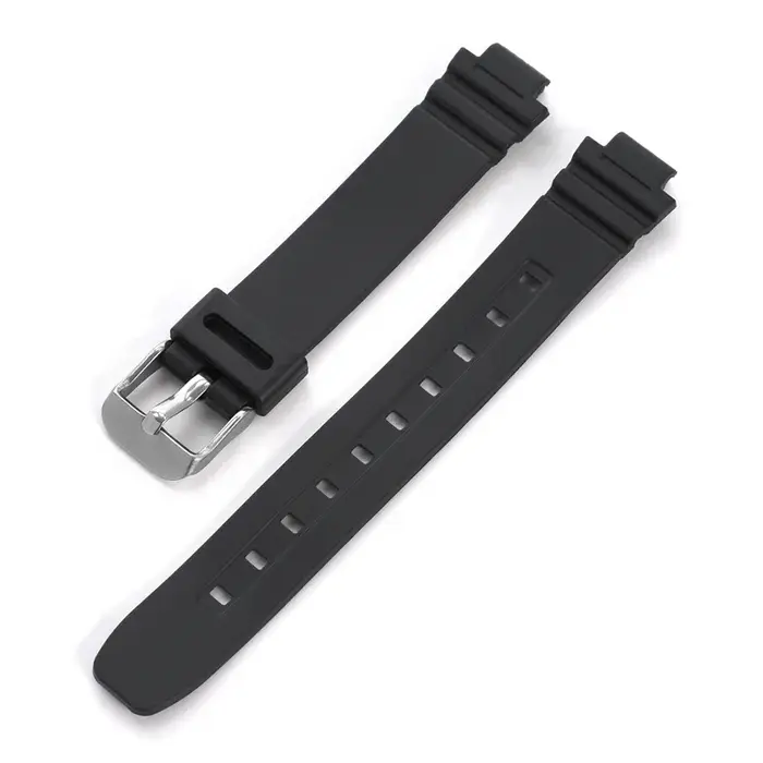 Bracelet pour mol LA-20WH Noir Résine TPU Montre Bande Femmes Sports Étanche Silicone Acier Inoxydab