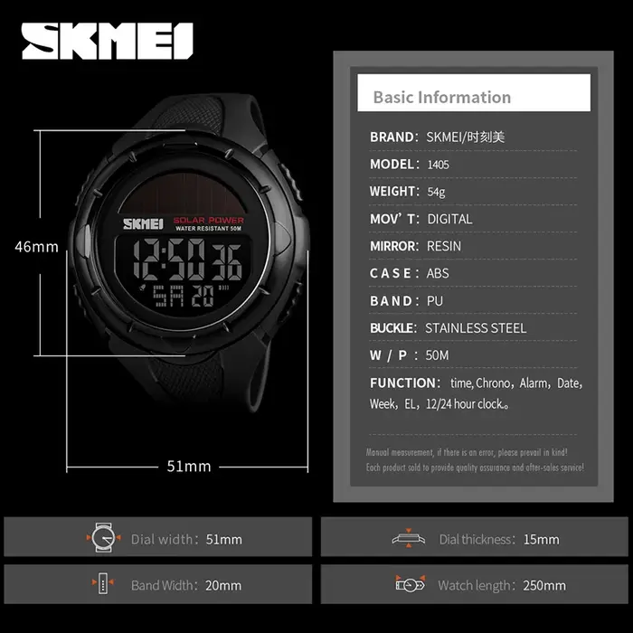 SKMEI hommes montres lumineuses Sport numérique