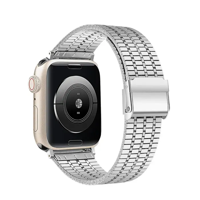 Bracelet à maillons pour montre apple 8 7 45mm 41mm SE 6 5 4 44mm 40mm, Bracelet en acier inoxydable