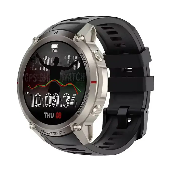 Montre connectée AMOLED avec GPS 6 satellites mondial, pour hommes, sports de plein air, carte hors