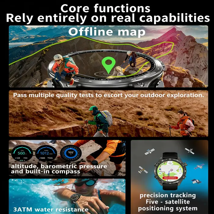 Montre connectée GPS 2026 pour activités de plein air HD300Pro