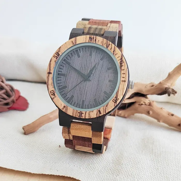 Montres-bracelets en bois Vintage pour hommes et femmes