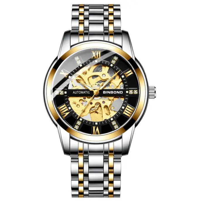 Montre mécanique entièrement automatique de marque BINBOND