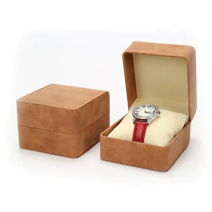 Boîte de montre en cuir unique