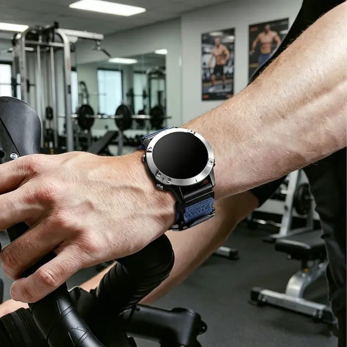 Bracelet de montre compatible avec les montres Garmin - Bracelet en nylon pour homme de 22 mm, adapté aux modèles Fenix 8/Forerunner 965/Approach S7