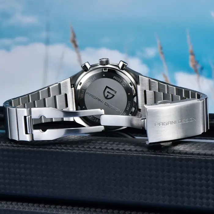 Montre chronographe carrée PAGANI DESIGN PD1819 pour homme, mouvement japonais Miyota OS000, verre saphir, étanche, montre sport.