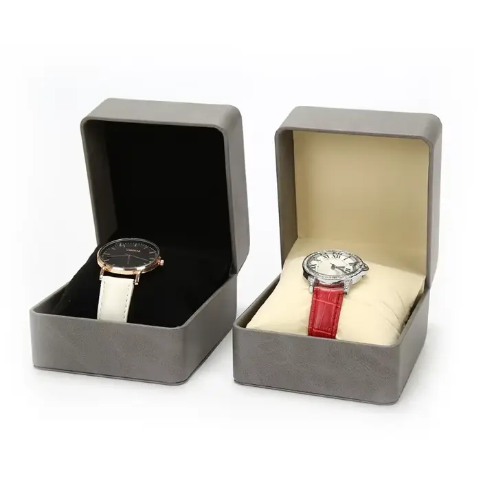 Boîte à montre simple en cuir de luxe (1-2 pièces) – Étui de rangement portable pour montres et bijoux pour homme – Idéal comme cadeau