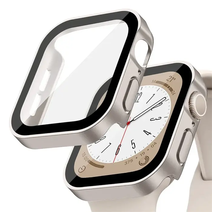 Verre + couvercle pour boîtier de montre Apple série 8 7 6 5 4 se 44mm 40mm 41mm 45mm