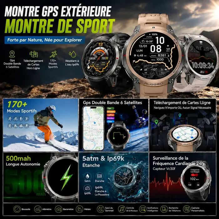 Montres intelligentes pour homme